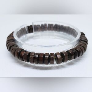 Men's‎ bracelet beaded beads brown new e38